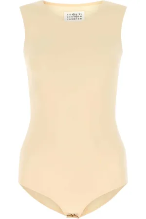 Maison Margiela Tops, Dames, Roze, S, Spandex, Stretch Viscose Bodysuit
