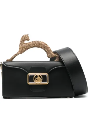 Lanvin Tassen, Dames, Zwart, ONE Size, Leer, Pencil Bag met Strass