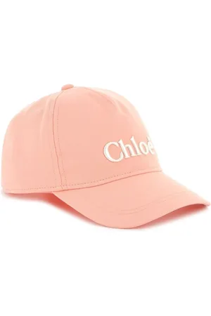 Chloé Accessoires, Dames, Roze, M, Katoen, Katoenen Pet met Geborduurd Logo