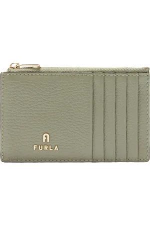 Furla Accessoires, Dames, Groen, ONE Size, Leer, Camelia Kaarthouder