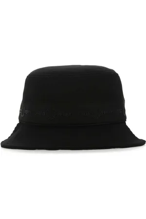 Fred Perry Accessoires, Heren, Zwart, M, Katoen, Stretched Zwarte Katoenen Hoed