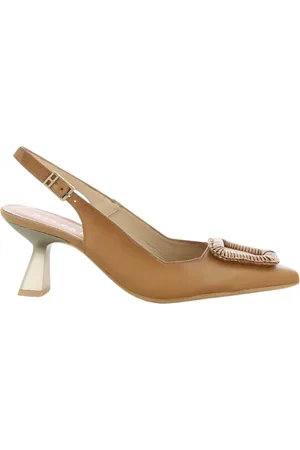 Hispanitas Schoenen, Dames, Bruin, 42 EU, Leer, Cognac Pumps