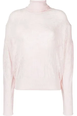 Twin-Set Truien, Dames, , L, Nylon, Elegant Sweater Hoodie