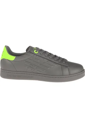 EA7 Schoenen, Heren, Grijs, 41 EU, Leer, Sneakers