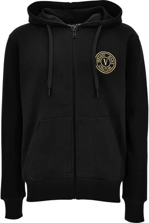 VERSACE Sweatshirts & Hoodies, Heren, Zwart, L, Truien Zwart