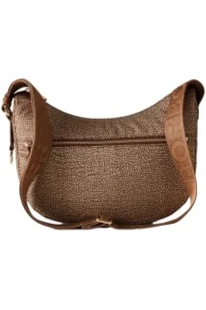 Borbonese Tassen, Dames, Bruin, ONE Size, Leer, Kleine Luna Tas