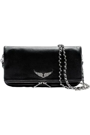 Zadig & Voltaire Tassen, Dames, Zwart, ONE Size, Leer, Rock Grained Lederen Zwarte Tassen