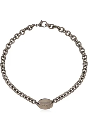 Dsquared2 Accessoires, Heren, Grijs, ONE Size, Logo Tag Ketting