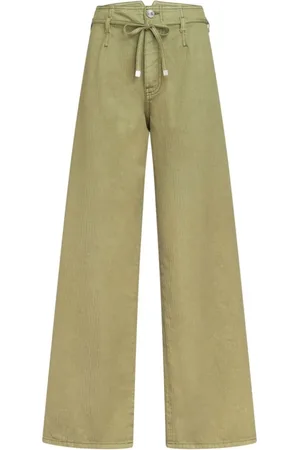 Etro Jeans, Dames, Groen, W27, Katoen, Wijde Jeans