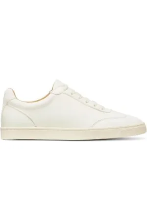 Brunello Cucinelli Schoenen, Heren, Wit, 40 EU, Leer, Logo Print Sneakers