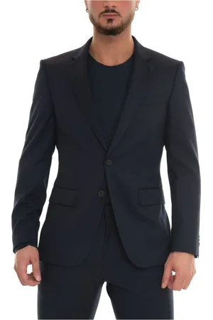 HUGO BOSS Jassen, Heren, Blauw, S, Wol, H-Huge Wollen Jas