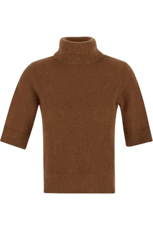 LARDINI Truien, Dames, Bruin, L, Alpaca Turtleneck Truien