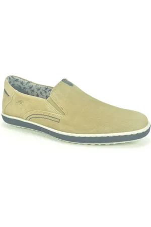 Fluchos Schoenen, Heren, , 42 EU, Taupe Nubuc Print Blauwe Casual Schoenen