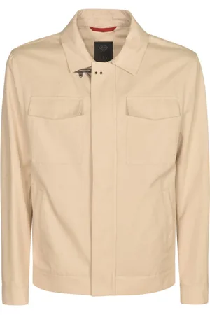 FAY Jassen, Heren, , M, Wol, Zip-Up Over Shirt Jacket