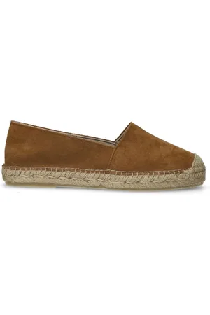 Manfield Schoenen, Dames, Bruin, 42 EU, Suède, Cognac Suède Espadrilles