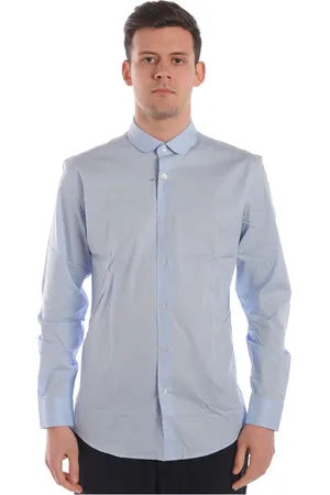 D.A. Daniele Alessandrini Overhemden, Heren, Blauw, 2Xl, Katoen, Blouses Shirts