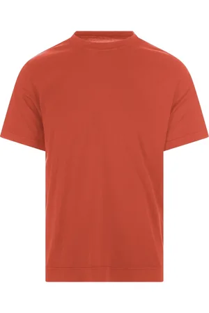 FEDELI Tops, Heren, Oranje, XL, Katoen, Basic T-Shirt