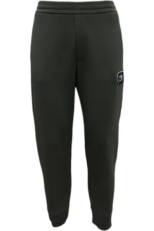 Emporio Armani Broeken, Heren, Groen, S, Katoen, Groene Sportieve Joggingbroek met EA Logo