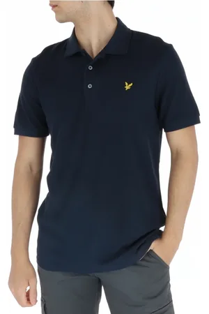 Lyle & Scott Tops, Heren, Blauw, M, Katoen, Klassiek poloshirt
