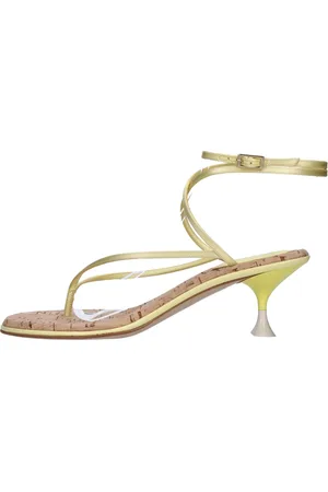 3Juin Schoenen, Dames, Geel, 40 EU, Leer, Sandalen Geel