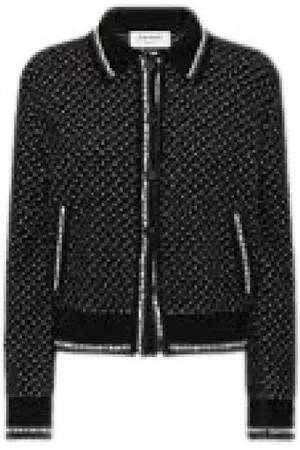 Thom Browne Jassen, Dames, Zwart, S, Stijlvolle Bomberjack