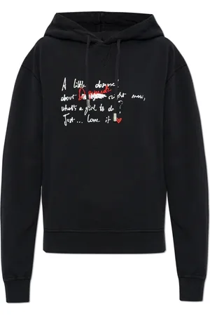 Dsquared2 Sweatshirts & Hoodies, Dames, Zwart, L, Katoen, Bedrukte Sweatshirt