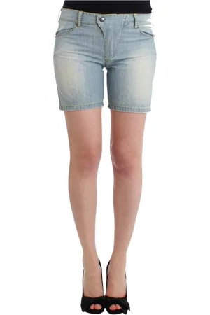 ERMANNO SCERVINO Korte broeken, Dames, Blauw, S, Denim, Chique Blauwe Denim Shorts