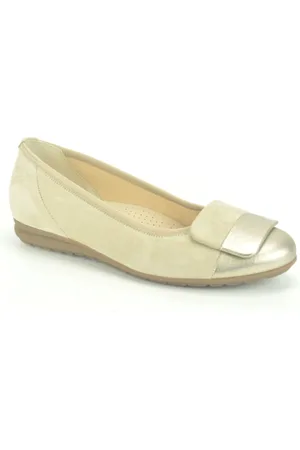 Gabor Schoenen, Dames, , 37 EU, Goud Ballerina Platte Schoenen