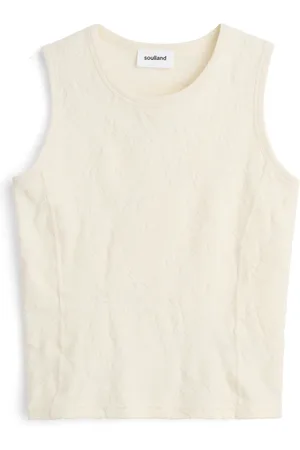 Soulland Tops, Dames, Wit, 2Xs/Xs, Katoen, Mira pluche top
