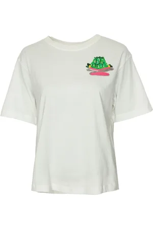 Essentiel Antwerp Tops, Dames, Wit, M, Katoen, Cake Geborduurde T-Shirt