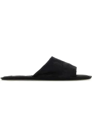 The Row Schoenen, Dames, Zwart, 38 EU, Satijn, Frances Satijnen Slippers