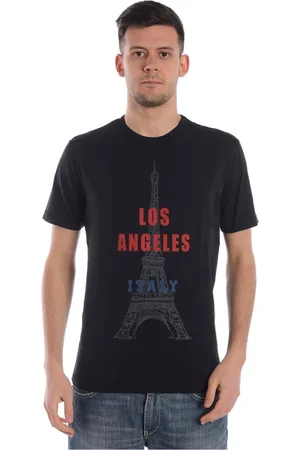 D.A. Daniele Alessandrini Tops, Heren, Zwart, S, Katoen, Los Angeles Italiaanse Stijl Sweatshirt