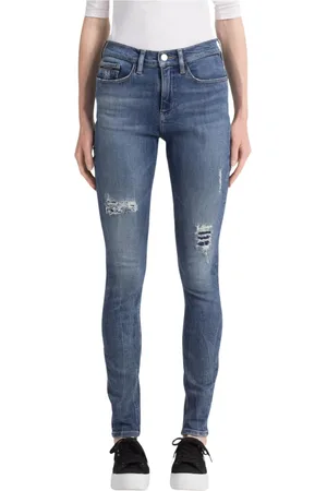 Calvin Klein Jeans, Dames, Blauw, W30, Katoen, Skinny Jeans