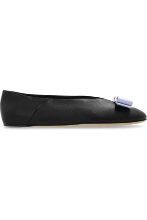 Salvatore Ferragamo Schoenen, Dames, Zwart, 36 EU, Leer, Ballerina`s `Vanna`