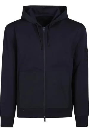 FAY Sweatshirts & Hoodies, Heren, Blauw, M, Katoen, Zip Sweatshirt