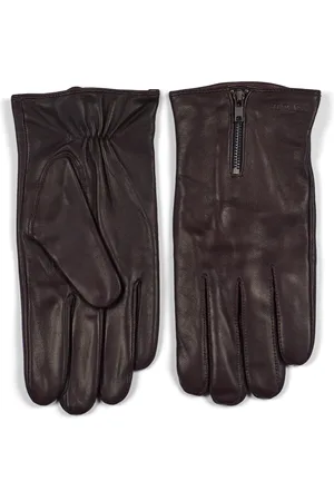 Howard London Accessoires, Heren, Bruin, S, Wol, Leren Handschoenen