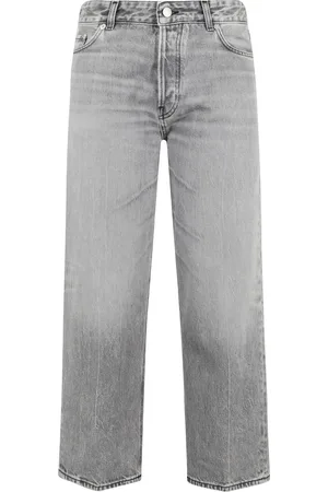 haikure Jeans, Dames, Grijs, W31, Katoen, Grijze Wijde Cropped Jeans