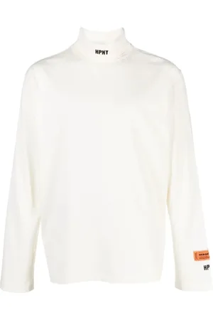 Heron Preston Tops, Heren, Wit, L, Katoen, Long Sleeve Top