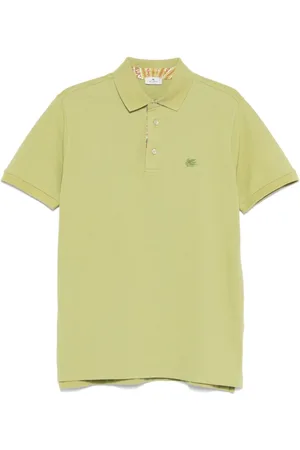 Etro Tops, Heren, Groen, L, Katoen, Groen Polo Shirt Korte Mouwen