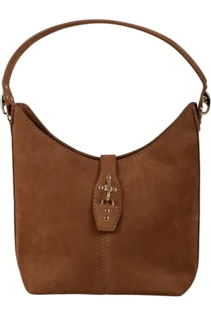 FAY Tassen, Dames, Bruin, ONE Size, Leer, Elegante Schoudertas