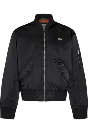 Lacoste Jassen, Heren, Zwart, M, Nylon, Zwarte Bomberjack