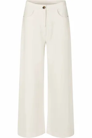 Masai Jeans, Dames, , L, Elegant Wide-Legged Broeken Jet Stream