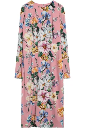 Dolce & Gabbana Kleedjes, Dames, Veelkleurig, S, Elegante Lange Jurk voor Vrouwen