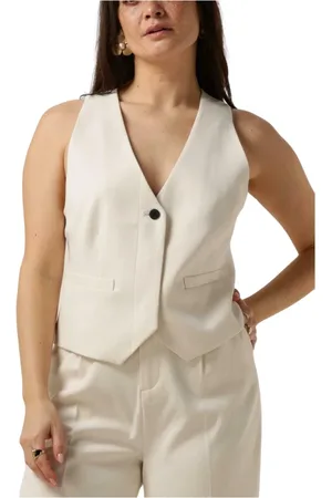 Copenhagen Muse Jassen, Dames, , XL, Crème Tailored Waistcoat voor Vrouwen