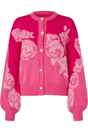 Crās Truien, Dames, Roze, S, Wol, Rose Cardigan