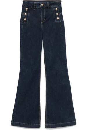 Liu Jo Jeans, Dames, Blauw, W26, Katoen, Indigo Jeans met Logo Patch