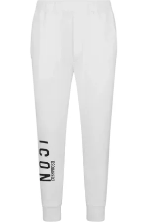 Dsquared2 Broeken, Heren, Wit, S, Katoen, Icon Joggingbroek