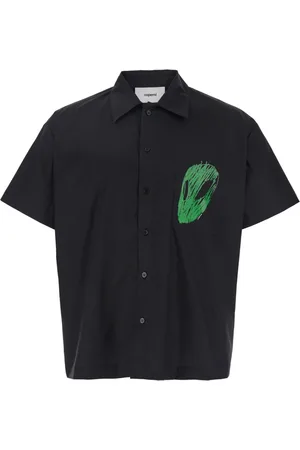 COPERNI Overhemden, Heren, Zwart, S, Katoen, Alien Head Loose Fit Shirt