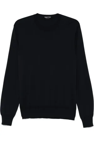Tom Ford Truien, Heren, Blauw, L, Katoen, Blauwe Sweater Herenkleding
