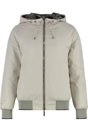 MOORER Jassen, Dames, , XS, Polyester, Omkeerbare gewatteerde jas met capuchon